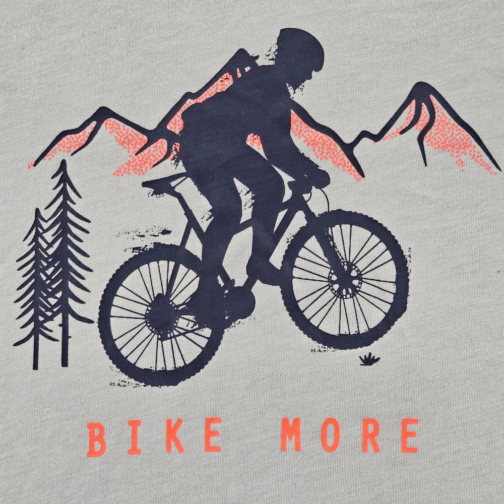 Bike More Mountain Biking Kyodan Gray Short Sleeve Cotton Blend T-Shirt Men's M